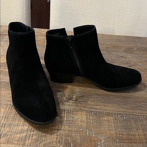 Lucky Brand Black Suede Ankle Boots - Excellent Condition